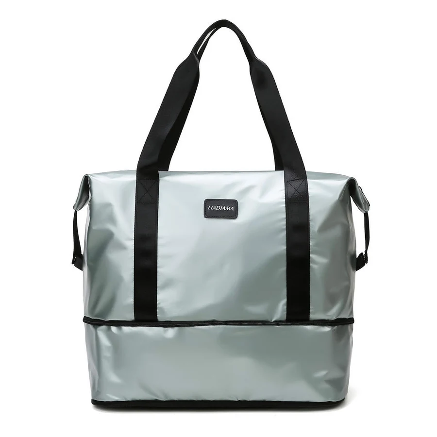 Pearlescent Expandable Weekender Tote with Wet/Dry Storage Light Green color SKU reference
