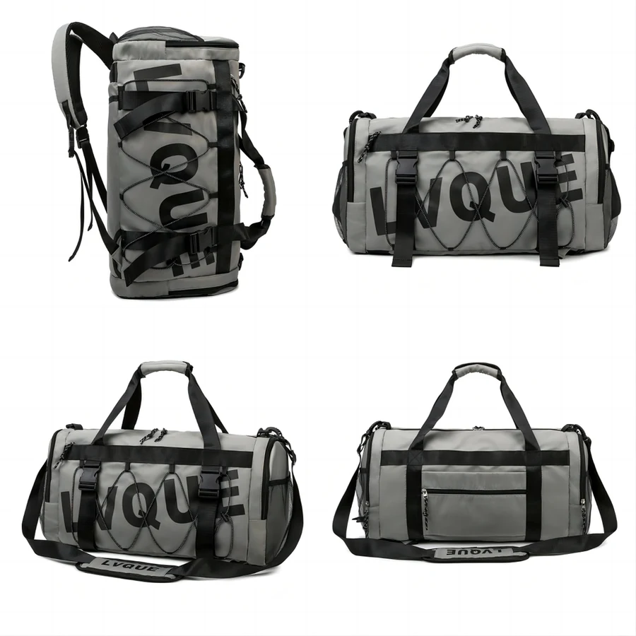 3-in-1 Yoga Mat & Travel Gym Backpack Gray color SKU reference