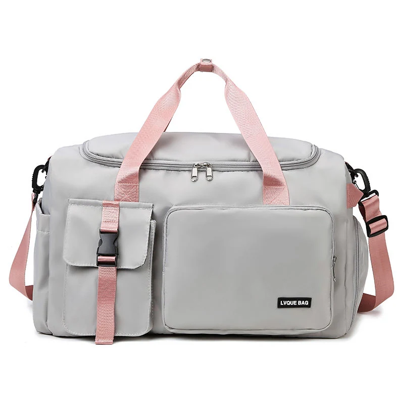 Dry/Wet Weekender Duffel with Trolley Sleeve Light Gray color SKU reference