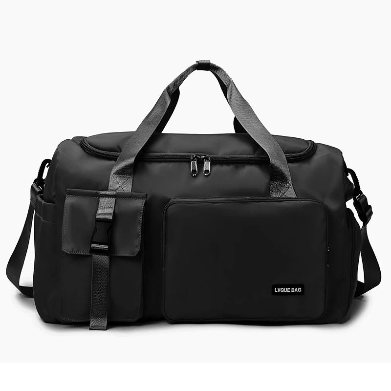 Dry/Wet Weekender Duffel with Trolley Sleeve Black color SKU reference
