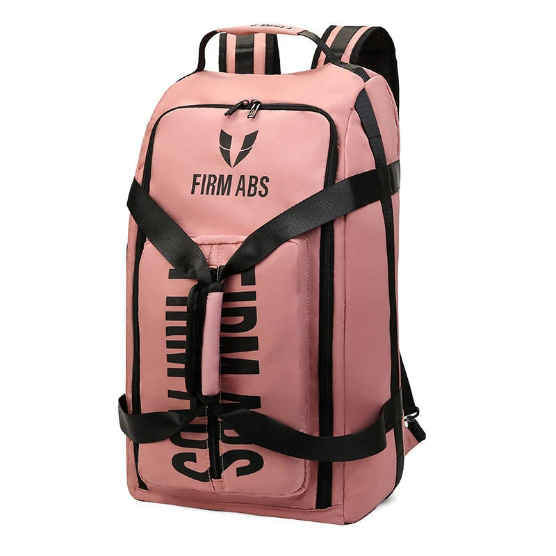 Sports Travel Backpack with Separate Shoe Compartment Pink color SKU reference