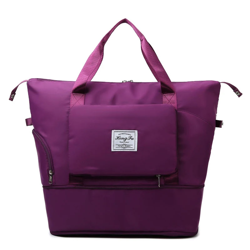 Expandable Weekender Duffel with Shoe Compartment Purple color SKU reference