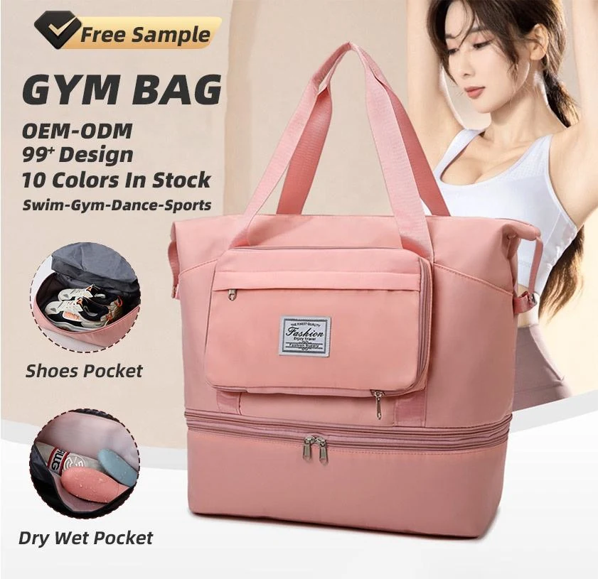 Foldable Expandable Gym Duffel with Shoe Pocket product reference image