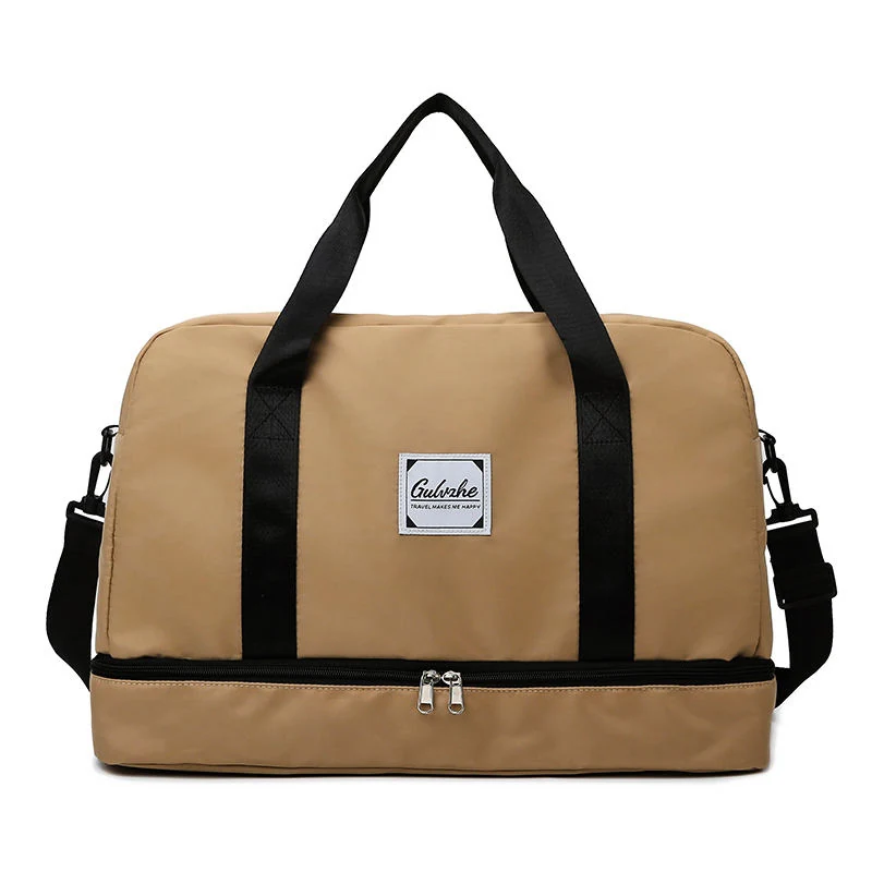 Wet/Dry Travel Duffel with Separate Shoe Compartment Dark Khaki color SKU reference