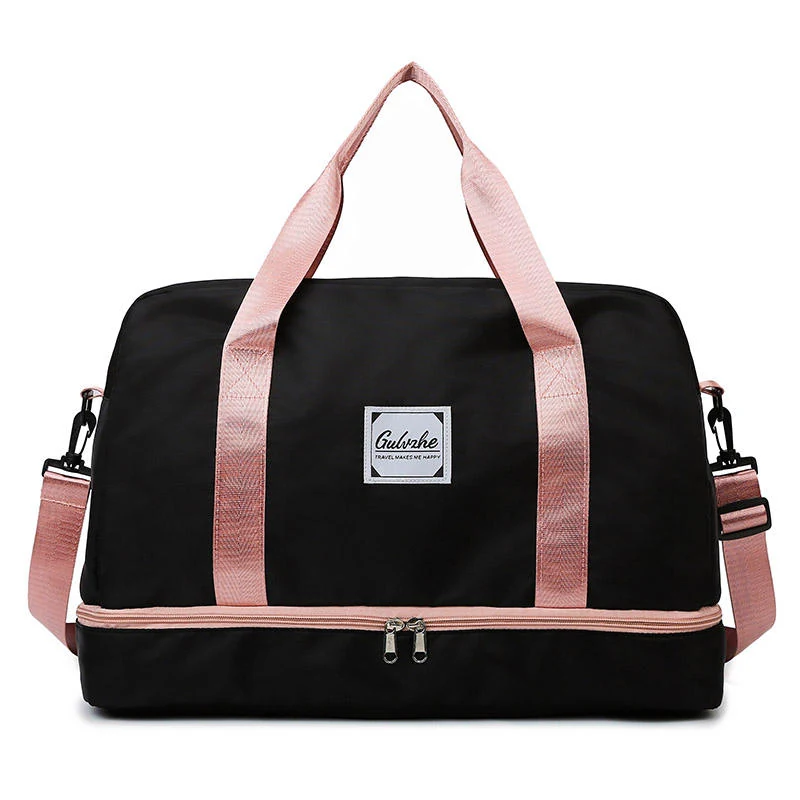 Wet/Dry Travel Duffel with Separate Shoe Compartment Black color SKU reference