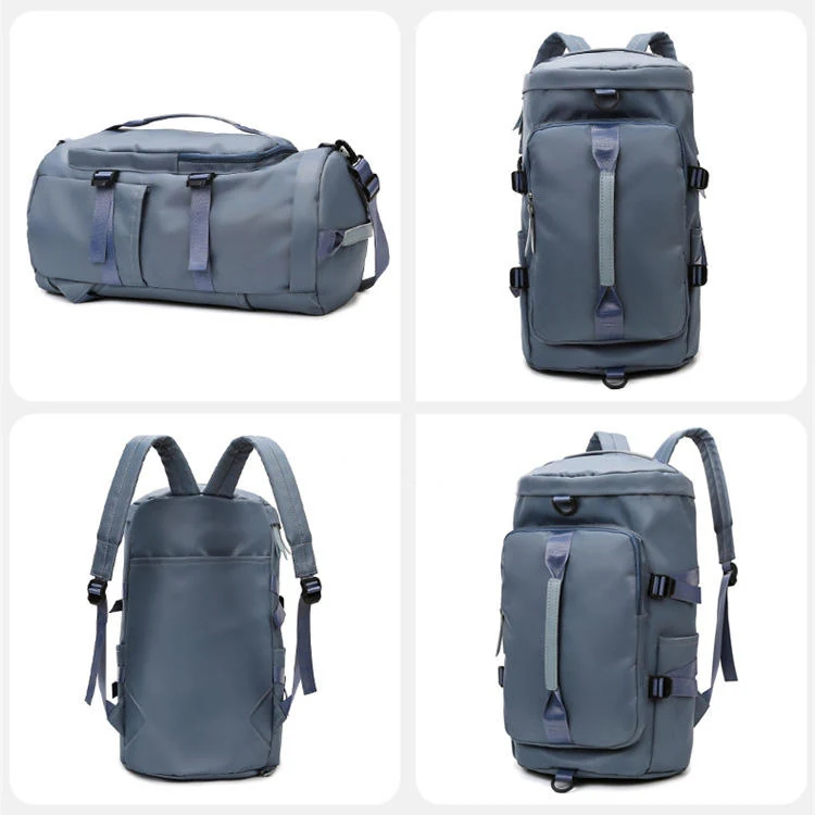 3-in-1 Polyester Travel Backpack with Yoga Mat Storage Sky Blue color SKU reference