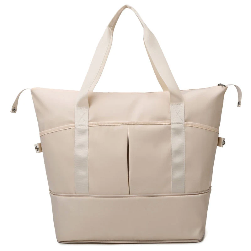 Expandable Oxford Weekender with Wet/Dry Storage White color SKU reference