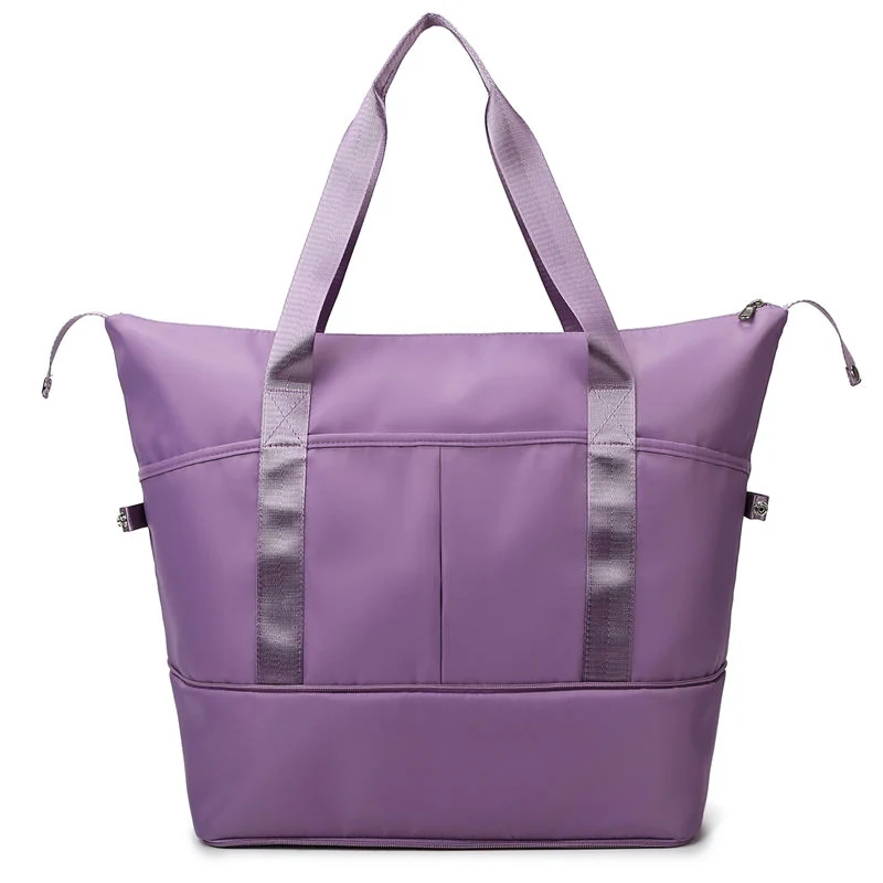 Expandable Oxford Weekender with Wet/Dry Storage Light Purple color SKU reference
