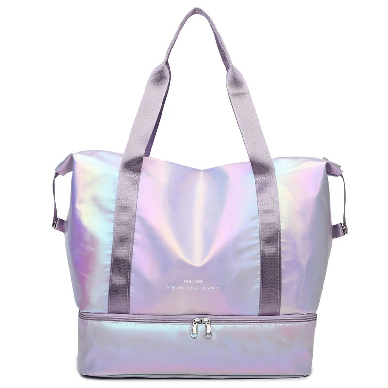 Pearlescent Oxford Weekender with Shoe Compartment Purple color SKU reference