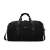 Nylon Travel Duffel with Side Pocket and Adjustable Strap Black color SKU reference