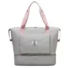 Foldable Oxford Travel Duffel with Shoe Compartment Gray color SKU reference