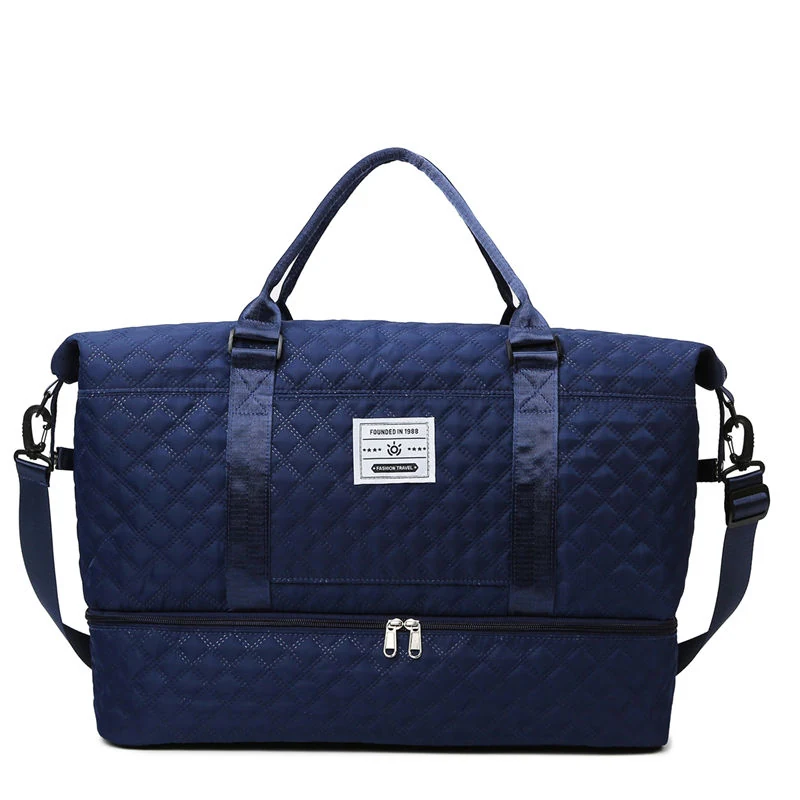 Custom Oxford Duffel with Shoe and Wet/Dry Storage Navy color SKU reference