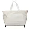 Polyester Gym Weekender Tote with Wet/Dry Storage White color SKU reference