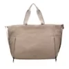 Polyester Gym Weekender Tote with Wet/Dry Storage Khaki color SKU reference