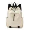 16 L Drawstring Racket Backpack with Custom Embroidery White color SKU reference