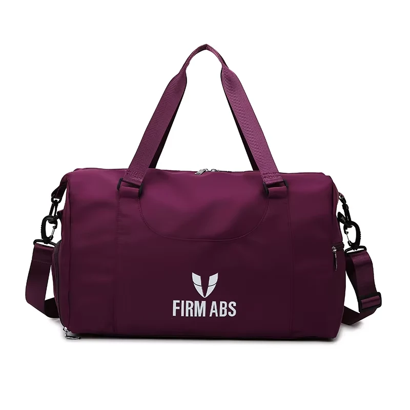 25L Travel Duffel Tote with Shoe & Wet/Dry Storage Burgundy color SKU reference