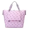 Expandable Fruit-Print Travel Duffel with Wet/Dry Pocket Purple color SKU reference