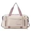Oxford Travel Duffel with Shoe Compartment and Wet/Dry Pocket White color SKU reference
