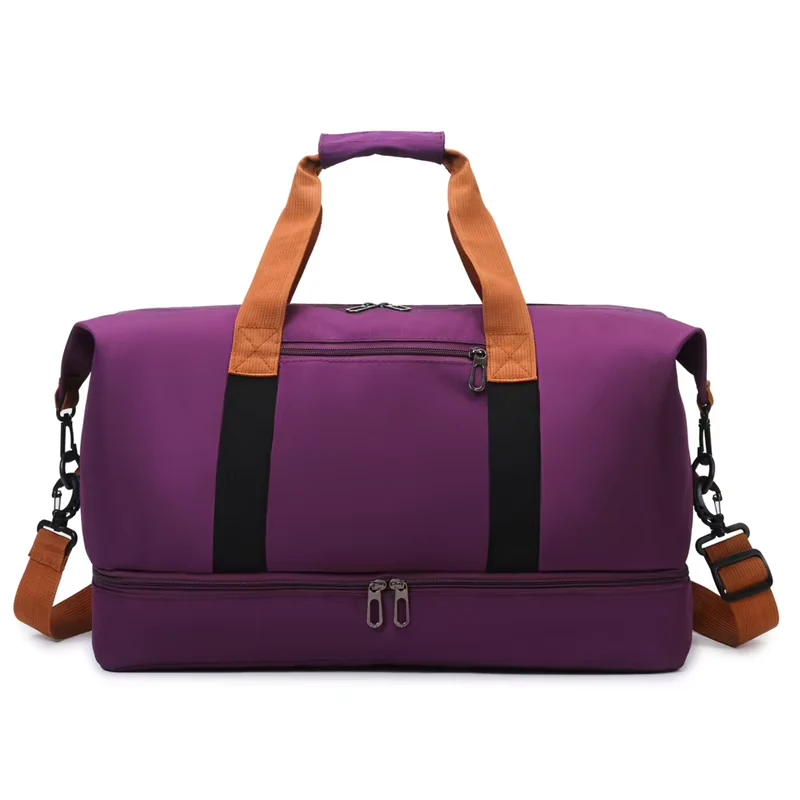32L Yoga & Travel Duffel Tote with Shoe & Wet/Dry Storage Purple color SKU reference