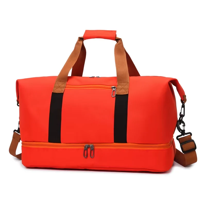 32L Yoga & Travel Duffel Tote with Shoe & Wet/Dry Storage Orange color SKU reference