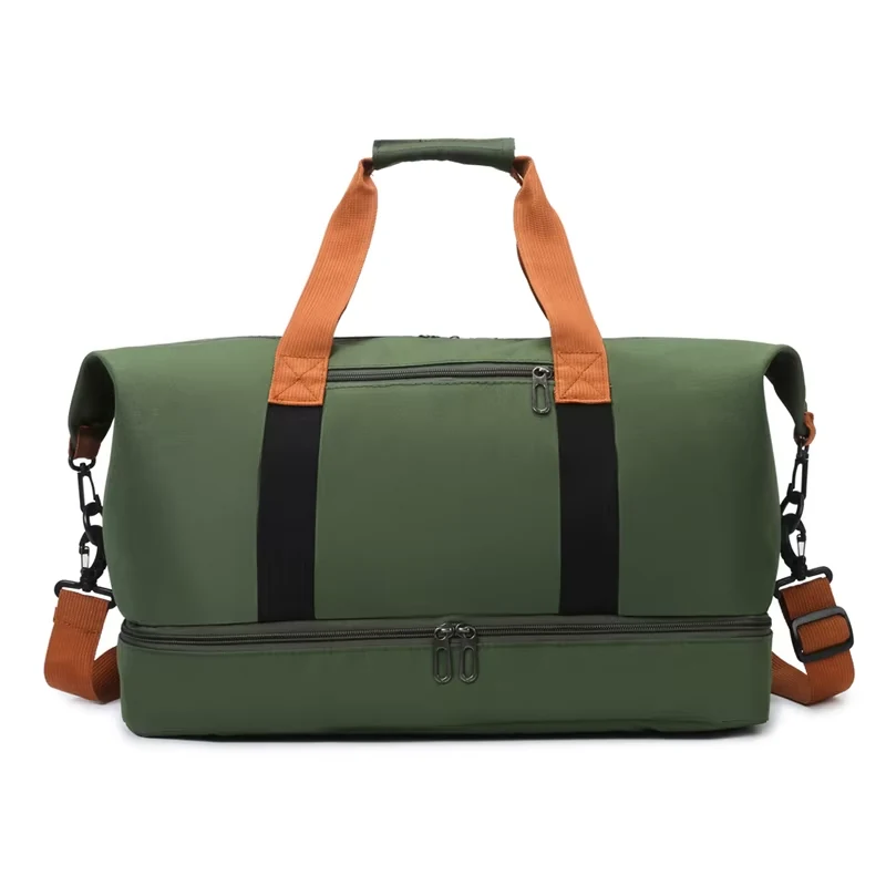 32L Yoga & Travel Duffel Tote with Shoe & Wet/Dry Storage Army Green color SKU reference
