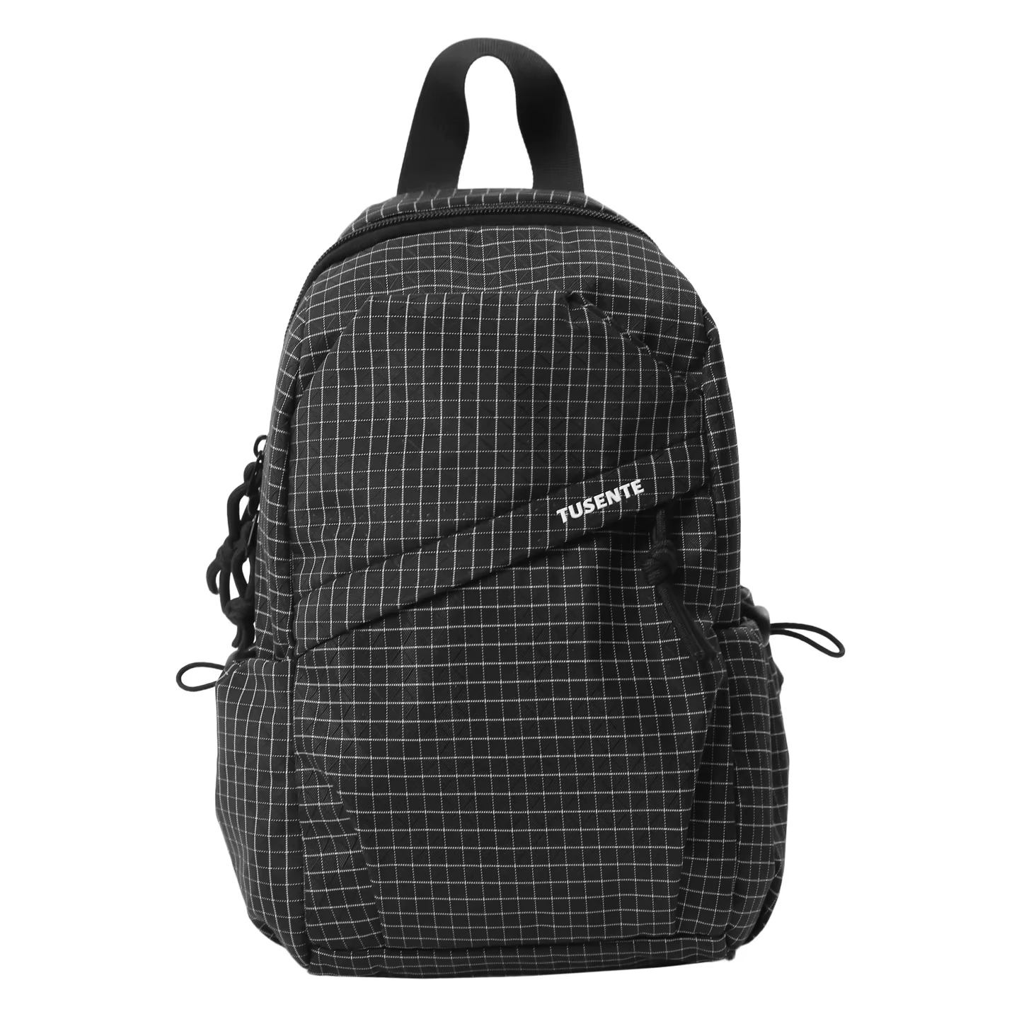 7L Expandable Nylon Sling Backpack with Utility Pockets Black color SKU reference