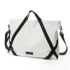 18L PU Crossbody Travel Bag with Security Pocket White color SKU reference
