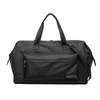Polyester Travel Tote with Side Storage Pocket Black color SKU reference