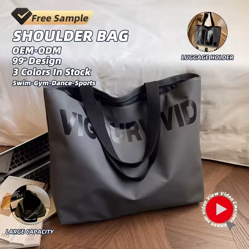 Nylon Everyday Tote with Top Zipper product reference image
