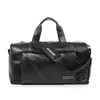 PU Weekender Duffel with Separate Shoe Compartment Black color SKU reference