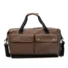 Polyester Weekender with Shoe Compartment and Trolley Compatibility Coffee brown color SKU reference