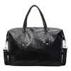 PU Travel Tote with Metal-Buckle Detail Black color SKU reference