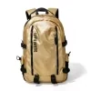 PU-Coated Travel Backpack with Front Storage Pocket Gold color SKU reference