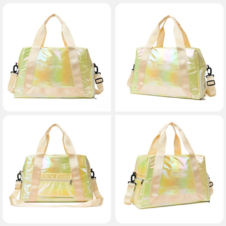 Pearlescent Gym & Travel Duffel with Shoe Compartment Yellow color SKU reference