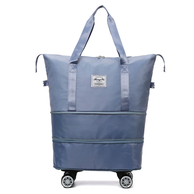 Expandable Oxford Travel Duffel with Modular Carry Options Sky Blue color SKU reference