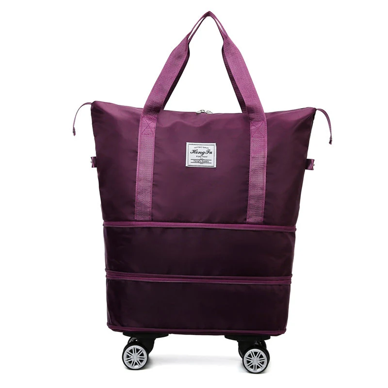 Expandable Oxford Travel Duffel with Modular Carry Options Purple color SKU reference