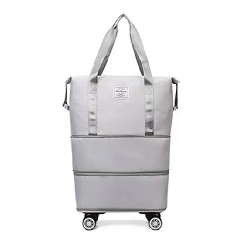 Expandable Oxford Travel Duffel with Modular Carry Options Gray color SKU reference