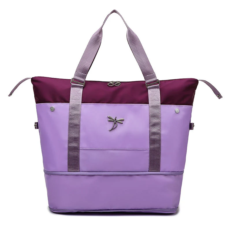 Expandable Dry/Wet Overnight & Gym Duffel Purple 2 color SKU reference