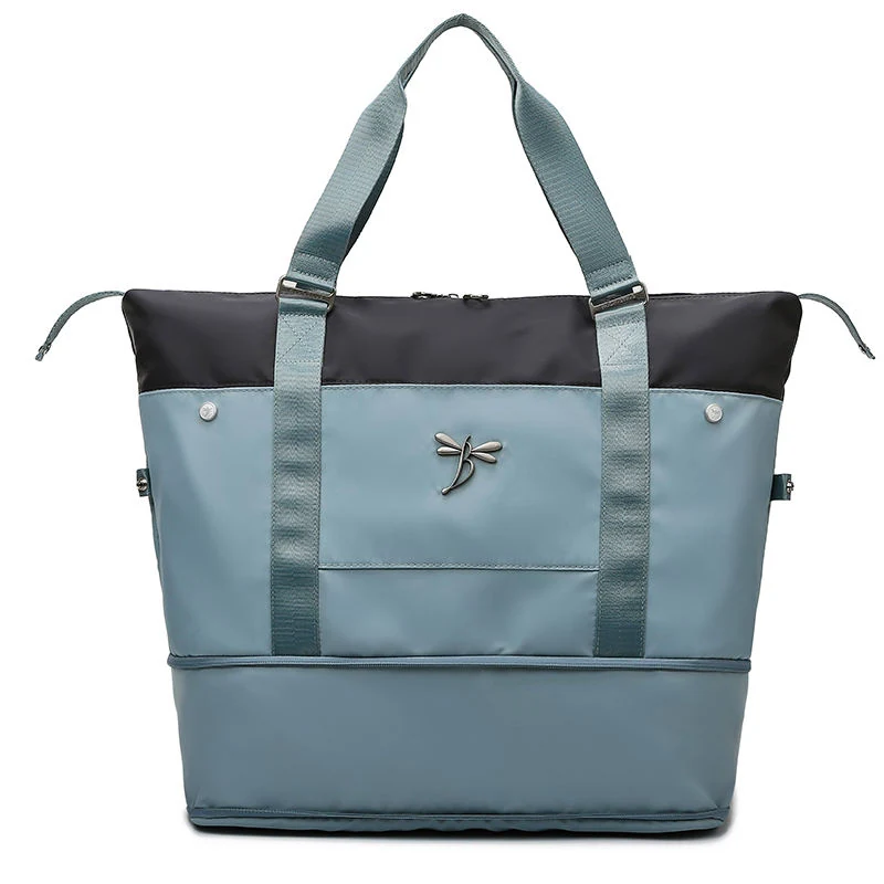 Expandable Dry/Wet Overnight & Gym Duffel Light Blue color SKU reference
