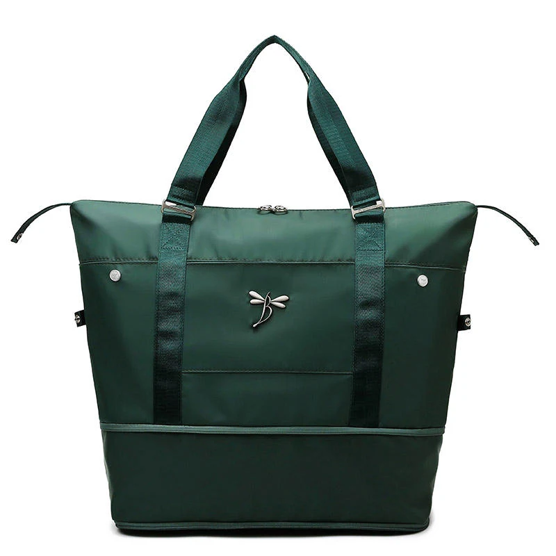 Expandable Dry/Wet Overnight & Gym Duffel Green color SKU reference