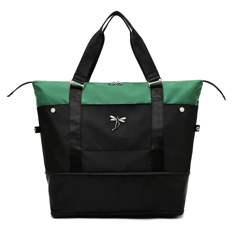 Expandable Dry/Wet Overnight & Gym Duffel Green 2 color SKU reference