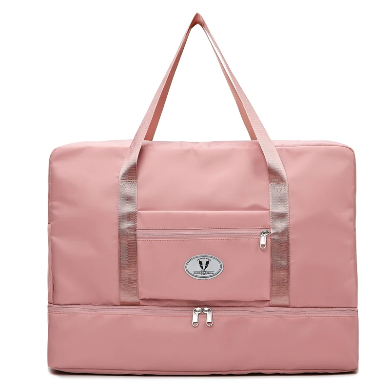 Large Oxford Weekender Duffel with Independent Shoe Pocket Pink color SKU reference