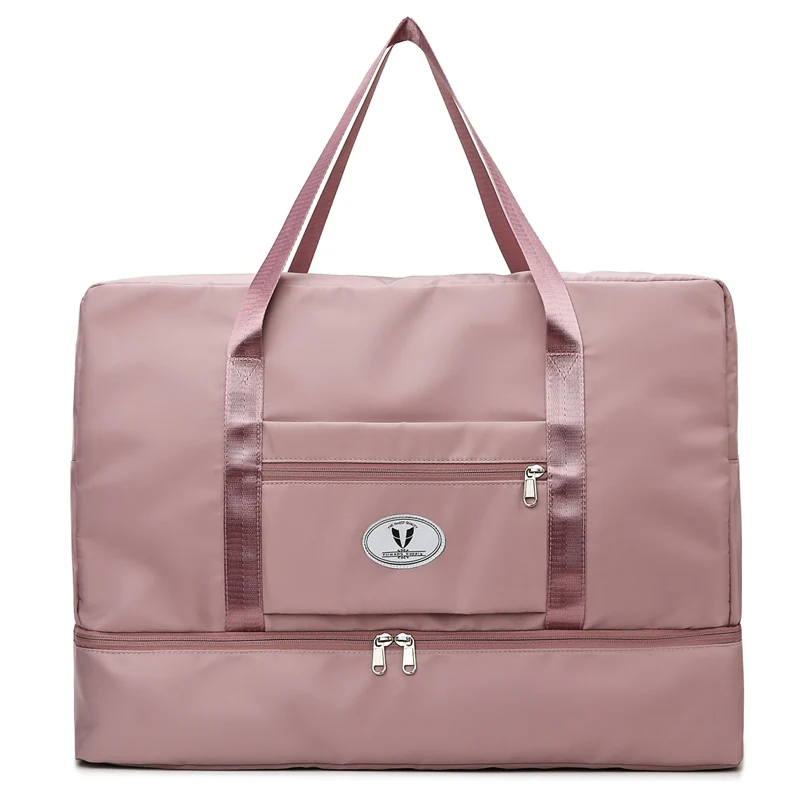 Large Oxford Weekender Duffel with Independent Shoe Pocket Dark khaki color SKU reference