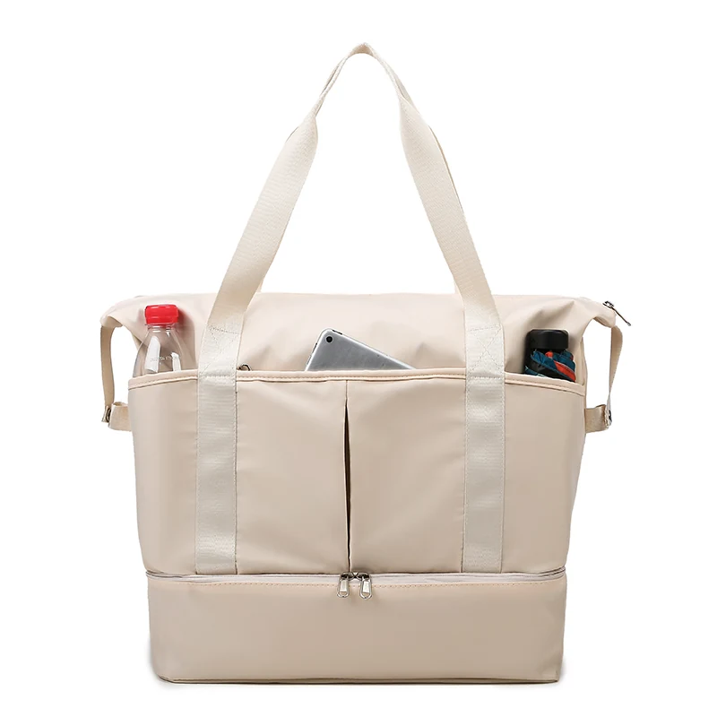 Oxford Weekender Gym Duffel with Separate Shoe Compartment White color SKU reference