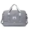 Quilted Weekender Travel Tote with Shoe Compartment Gray color SKU reference