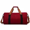 Weekender Duffel with Fixed Yoga Mat Straps and Shoe Compartment Red color SKU reference