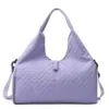 Quilted Gym Weekender Tote with Shoe Compartment Purple color SKU reference