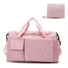 Quilted Foldable Weekender with Shoe Compartment Blush color SKU reference