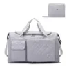 Quilted Foldable Weekender with Shoe Compartment Gray color SKU reference