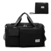 Quilted Foldable Weekender with Shoe Compartment Black color SKU reference